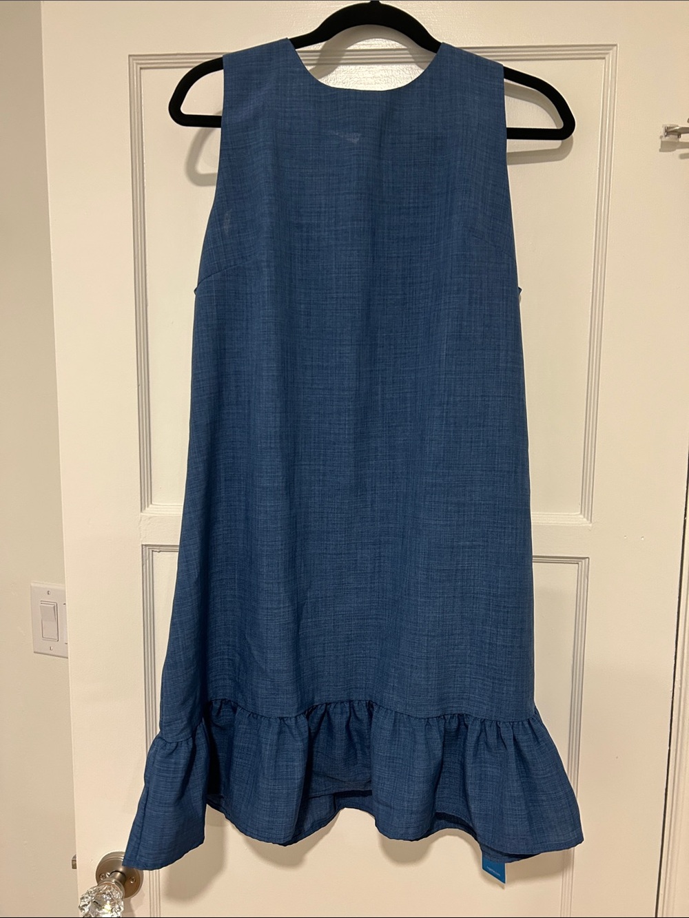 Cupshe Blue Sleeveless Ruffle Hem Dress